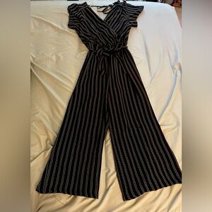 Black with white stripes Charlotte Russe jump suit